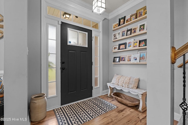 456 N Prince Henry Way, Cameron, NC 28326 - entrance foyer featuring crown molding and wood finished floors