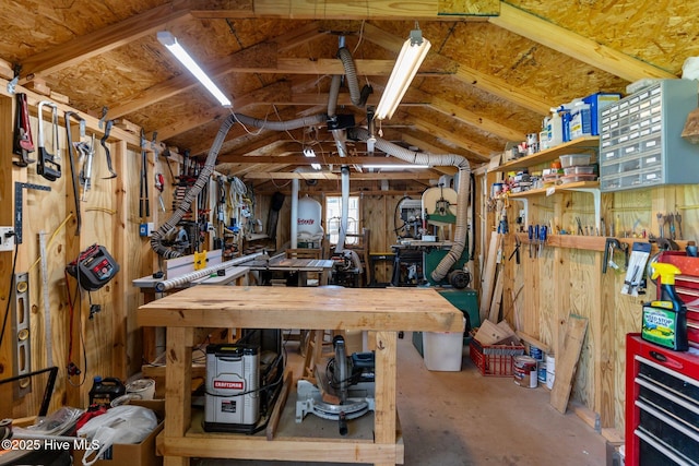 233 NE 70th St, Oak Island, NC 28465 - interior space with a workshop area