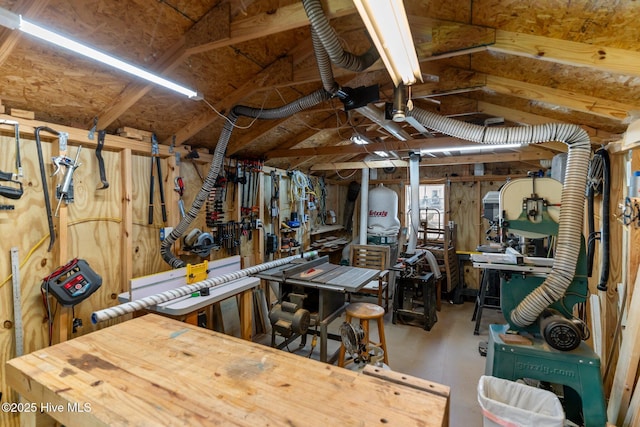233 NE 70th St, Oak Island, NC 28465 - basement with a workshop area