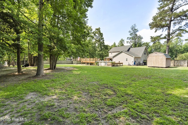 130 Combine Ln, Leland, NC 28451 - view of yard featuring a wooden deck