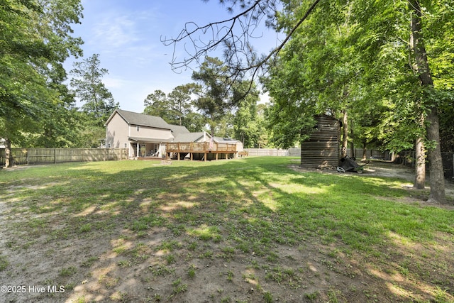 130 Combine Ln, Leland, NC 28451 - view of yard featuring a deck