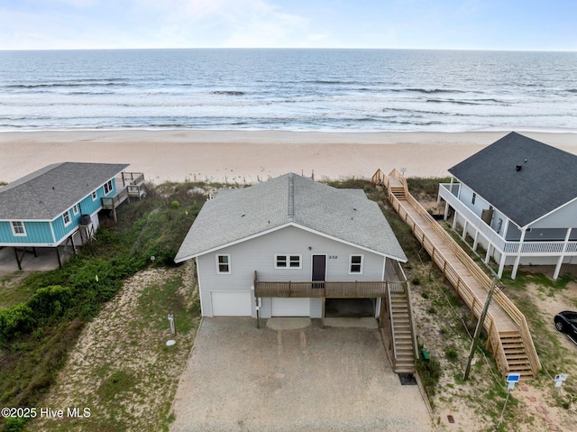 232 Seashore Dr, North Topsail Beach, NC 28460 - aerial view of property and surrounding area with unending shoreline