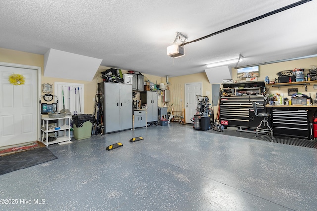 4 Golf Crest Ct, Carolina Shores, NC 28467 - garage with a garage door opener and a workshop area