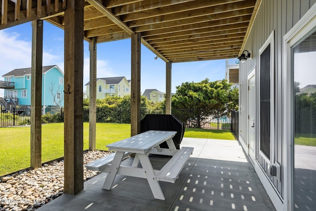 1905 Emerald Dr, Emerald Isle, NC 28594 - view of patio featuring a residential view