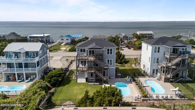 1905 Emerald Dr, Emerald Isle, NC 28594 - aerial view of property and surrounding area featuring a pool area