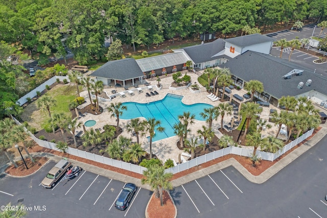 550 Sunset Lakes Blvd SW, Sunset Beach, NC 28468 - drone / aerial view of a pool area