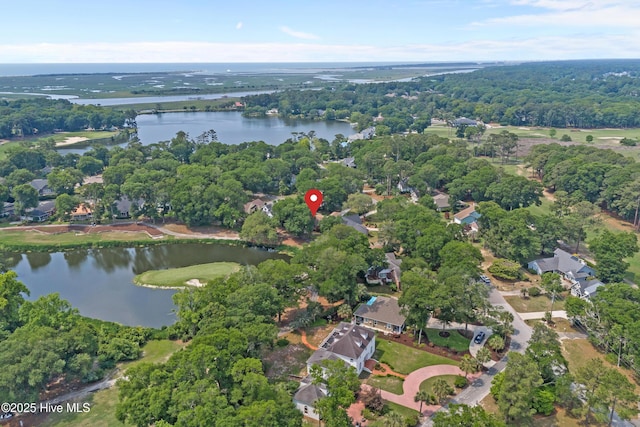 550 Sunset Lakes Blvd SW, Sunset Beach, NC 28468 - aerial view of property and surrounding area with a large body of water