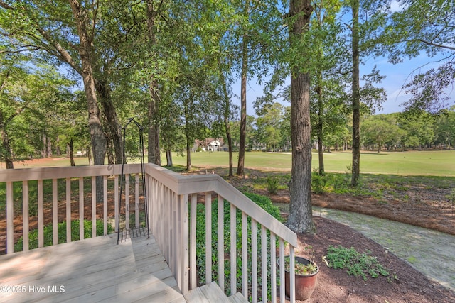 288 Atlantic Ct SW, Supply, NC 28462 - wooden deck featuring a yard and view of wooded area