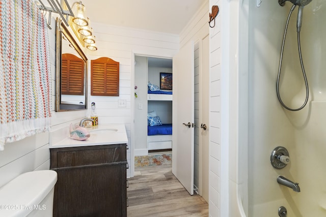 1437 Fort Fisher Blvd S Unit D3, Kure Beach, NC 28449 - full bath featuring vanity, bathtub / shower combination, wood finished floors, and toilet