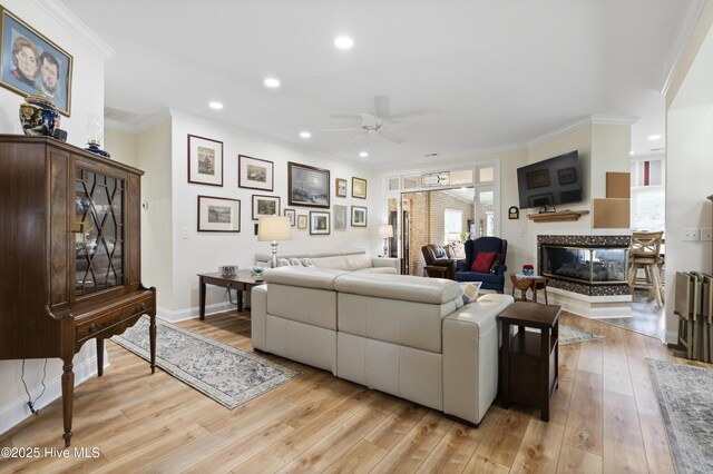 106 N Shore Dr, Sneads Ferry, NC 28460 - entryway featuring light wood-style floors, crown molding, and baseboards