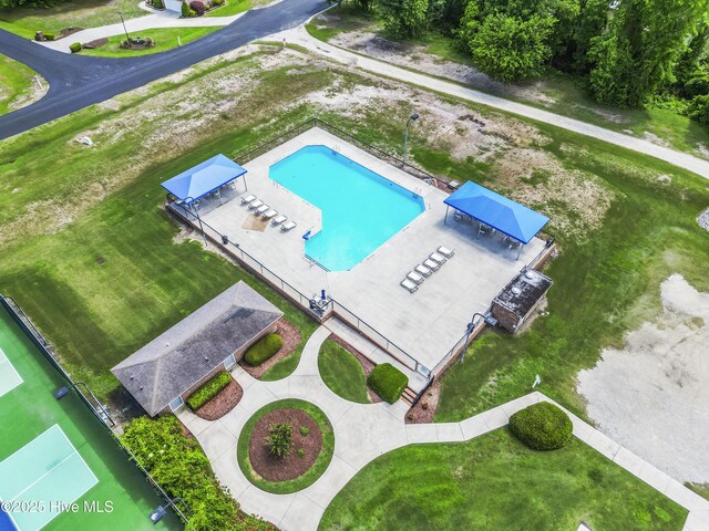 106 N Shore Dr, Sneads Ferry, NC 28460 - aerial view of a pool