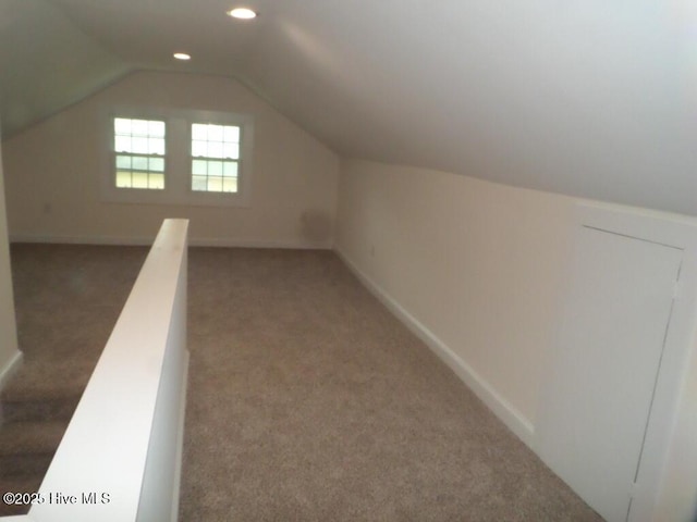 108 Swan Point Rd, Bayboro, NC 28515 - additional living space featuring carpet floors, vaulted ceiling, baseboards, and recessed lighting