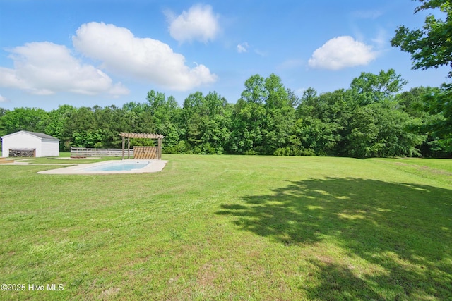 118 Stedman Ln E, Elizabeth City, NC 27909 - view of green lawn with a pergola