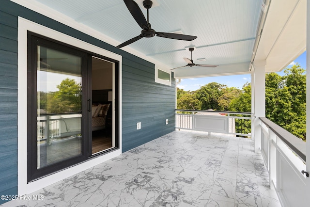 412 Keziah St, Oak Island, NC 28465 - view of patio featuring ceiling fan