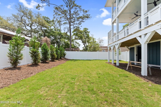 412 Keziah St, Oak Island, NC 28465 - view of yard featuring ceiling fan and a balcony
