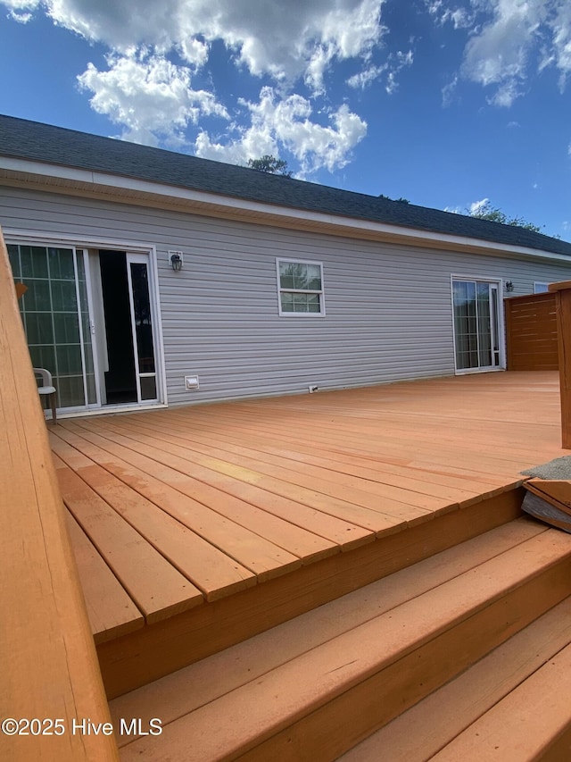 152 Meadowlark Ln, Newport, NC 28570 - view of wooden deck