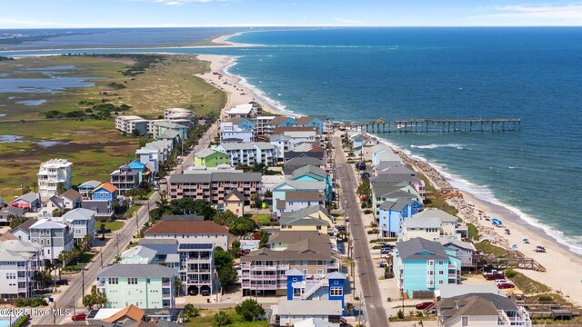 1503 Carolina Beach Ave N Unit 2A, Carolina Beach, NC 28428 - bird's eye view of waterfront with a beach