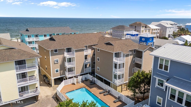 1503 Carolina Beach Ave N Unit 2A, Carolina Beach, NC 28428 - bird's eye view of a pool, a large body of water, and apartment complex / building