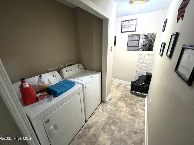 1412 Lyon Landing Rd, Elizabethtown, NC 28337 - laundry room with washer and dryer and baseboards