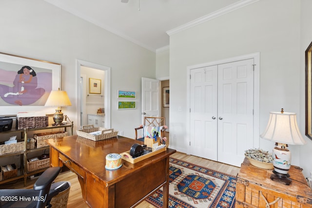 8300 Fazio Dr, Wilmington, NC 28411 - office featuring crown molding and wood finished floors