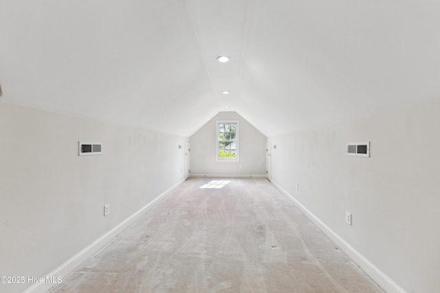 8300 Fazio Dr, Wilmington, NC 28411 - additional living space featuring vaulted ceiling, carpet flooring, baseboards, and recessed lighting