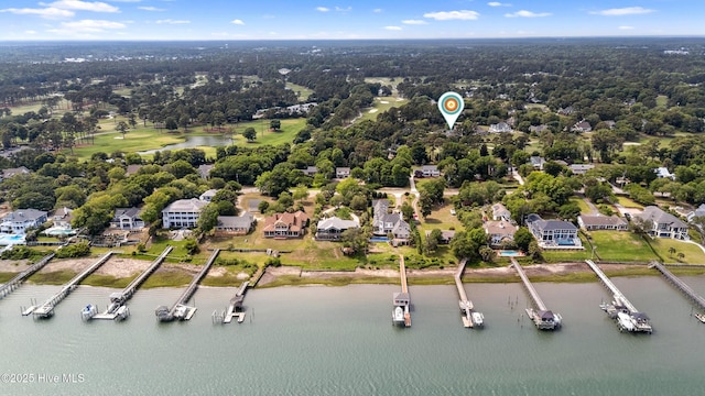 8300 Fazio Dr, Wilmington, NC 28411 - aerial perspective of suburban area featuring a large body of water