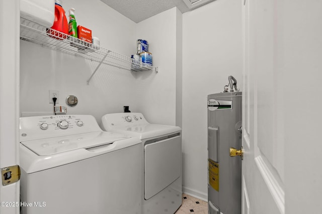 7321 Haskell Ct, Wilmington, NC 28411 - laundry area featuring water heater and washing machine and dryer