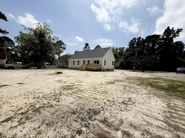 158 Texas Rd, Shiloh, NC 27974 - view of front of home featuring a wooden deck