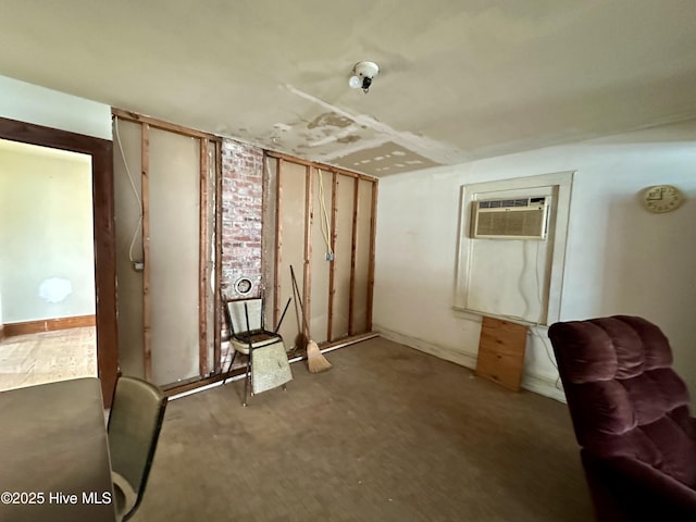 718 Beasley Rd, Roper, NC 27970 - interior space with carpet and a wall mounted air conditioner