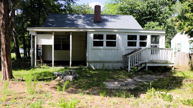 1817 Asheville St, New Bern, NC 28560 - back of house featuring a chimney