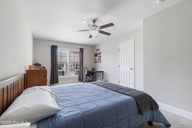 210 N Stingray Ln, Sneads Ferry, NC 28460 - carpeted bedroom featuring ceiling fan