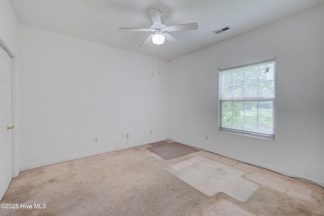 7120 Orchard Trce, Wilmington, NC 28409 - empty room featuring carpet floors, a ceiling fan, and baseboards