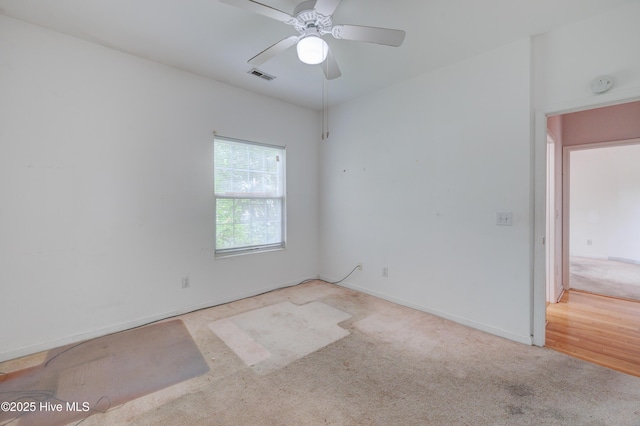 7120 Orchard Trce, Wilmington, NC 28409 - carpeted spare room featuring a smoke detector, ceiling fan, and baseboards