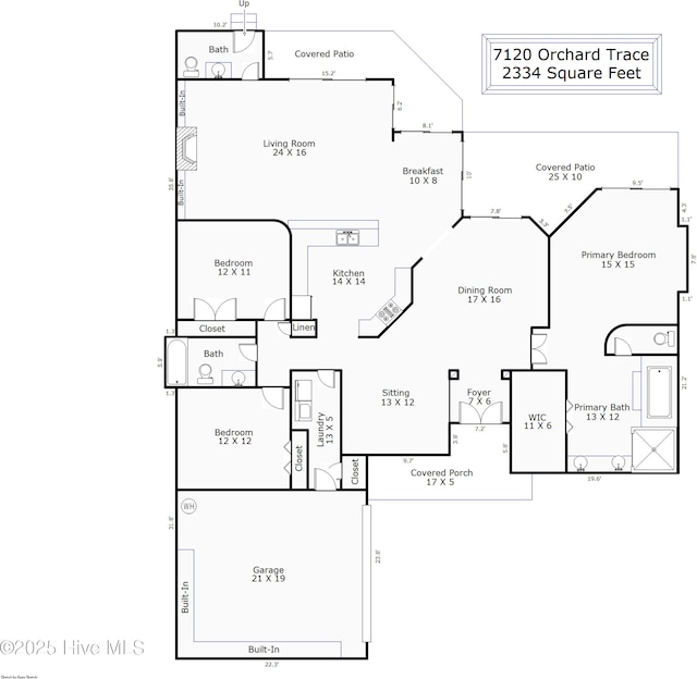 7120 Orchard Trce, Wilmington, NC 28409 - floor plan / room layout