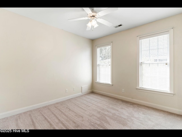822 Lambrook Dr, Wilmington, NC 28411 - spare room featuring carpet, baseboards, and ceiling fan