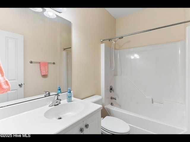 822 Lambrook Dr, Wilmington, NC 28411 - full bath featuring vanity, toilet, and washtub / shower combination