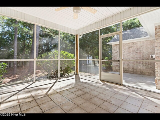 822 Lambrook Dr, Wilmington, NC 28411 - unfurnished sunroom with a ceiling fan