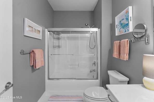 395 S Crow Creek Dr Unit 1511, Calabash, NC 28467 - full bath featuring vanity, toilet, and shower / bath combination with glass door