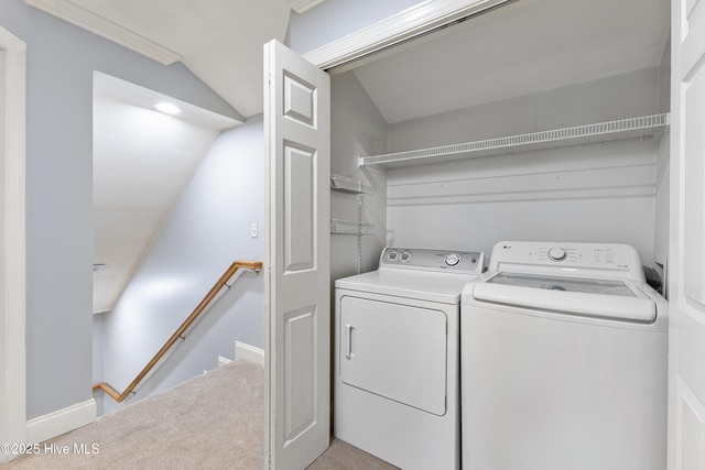 2415 Circle St, Wilmington, NC 28403 - laundry room with washer and dryer and carpet