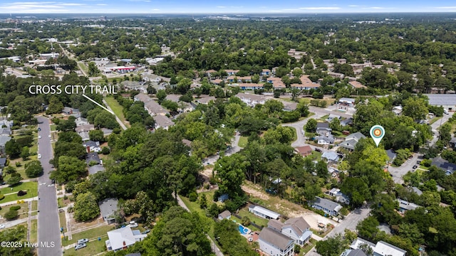 2415 Circle St, Wilmington, NC 28403 - aerial overview of property's location with nearby suburban area