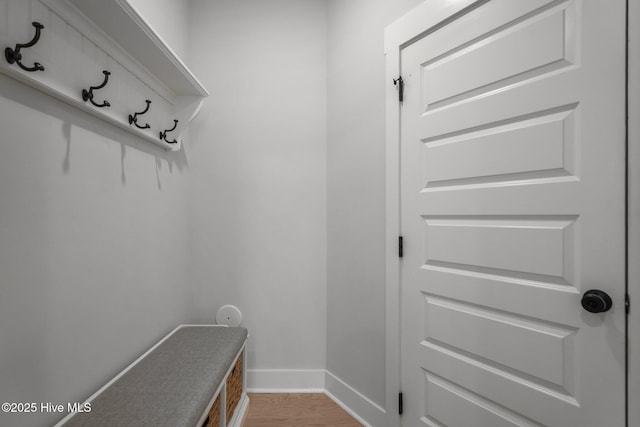 3625 Mason Port Dr, Wilmington, NC 28409 - mudroom with baseboards and wood finished floors