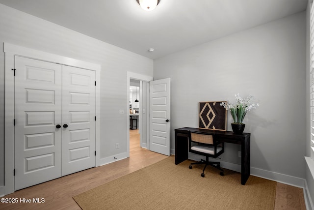3625 Mason Port Dr, Wilmington, NC 28409 - office area with wood finished floors and baseboards