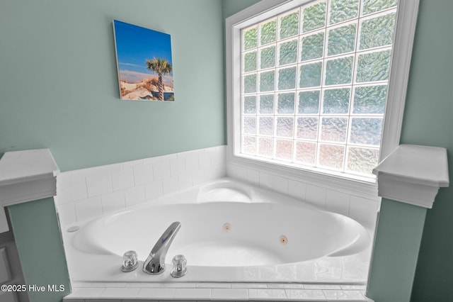 905 Sebring Dr, Winterville, NC 28590 - bathroom with healthy amount of natural light and a tub with jets