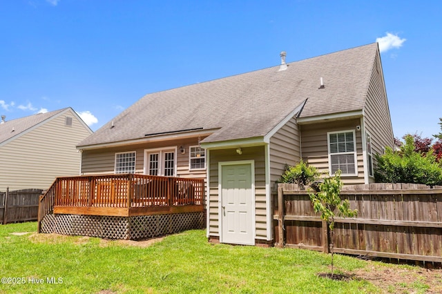 905 Sebring Dr, Winterville, NC 28590 - rear view of property featuring a deck and roof with shingles