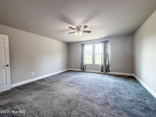 126 Vick Ave, Carthage, NC 28327 - carpeted empty room with a ceiling fan and baseboards