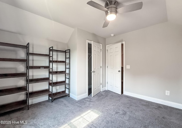 126 Vick Ave, Carthage, NC 28327 - unfurnished bedroom featuring carpet, baseboards, and a ceiling fan