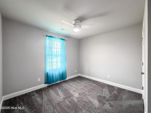 126 Vick Ave, Carthage, NC 28327 - carpeted spare room featuring ceiling fan and baseboards