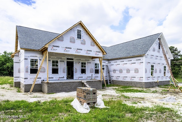 116 Whitford Ln, New Bern, NC 28562 - view of front of property with a shingled roof and covered porch
