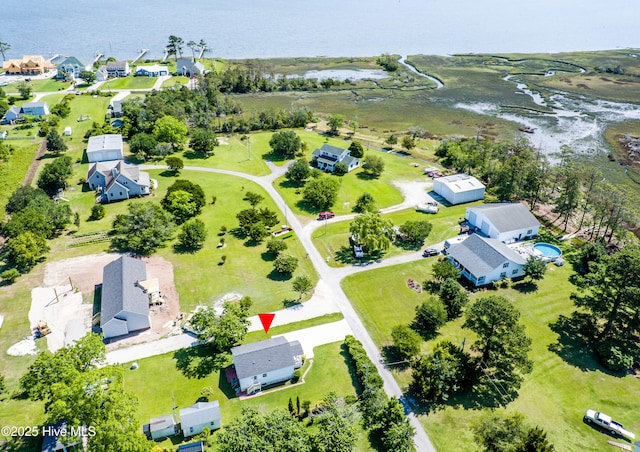 2003 Riverview Ln, Morehead City, NC 28557 - aerial perspective of suburban area featuring a large body of water