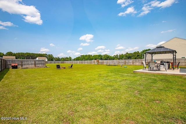 106 Featherstone Ln, New Bern, NC 28562 - view of yard featuring a gazebo and a patio area